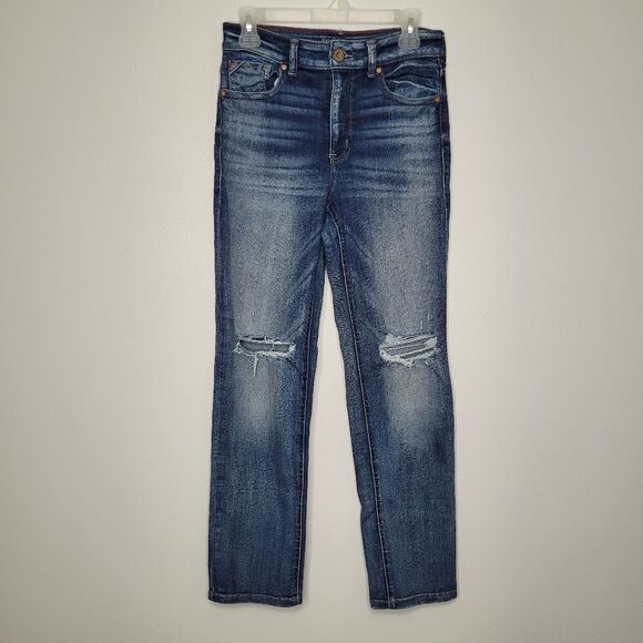 Maurices blue high rise straight factory fading jeans size 8 short - Picture 1 of 6